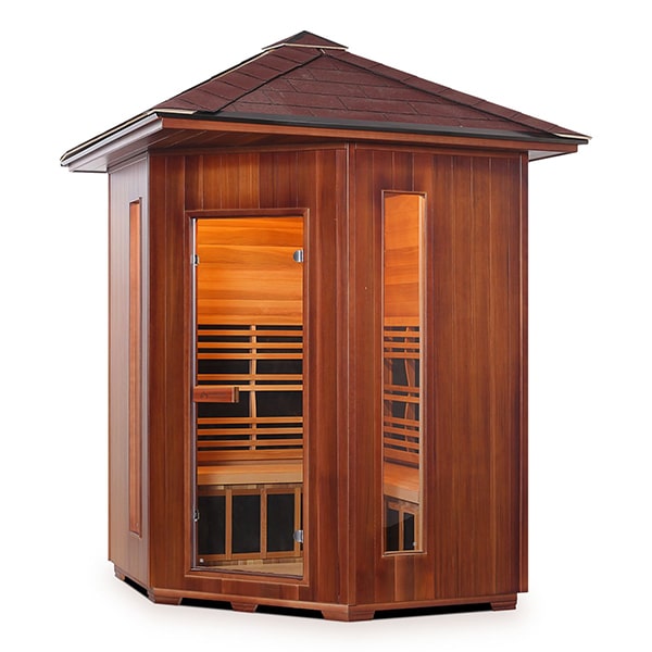 Enlighten Diamond 4 Person Corner Hybrid Sauna