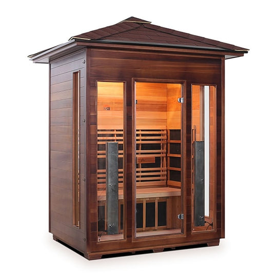 Enlighten Rustic 3 Person Infrared Sauna