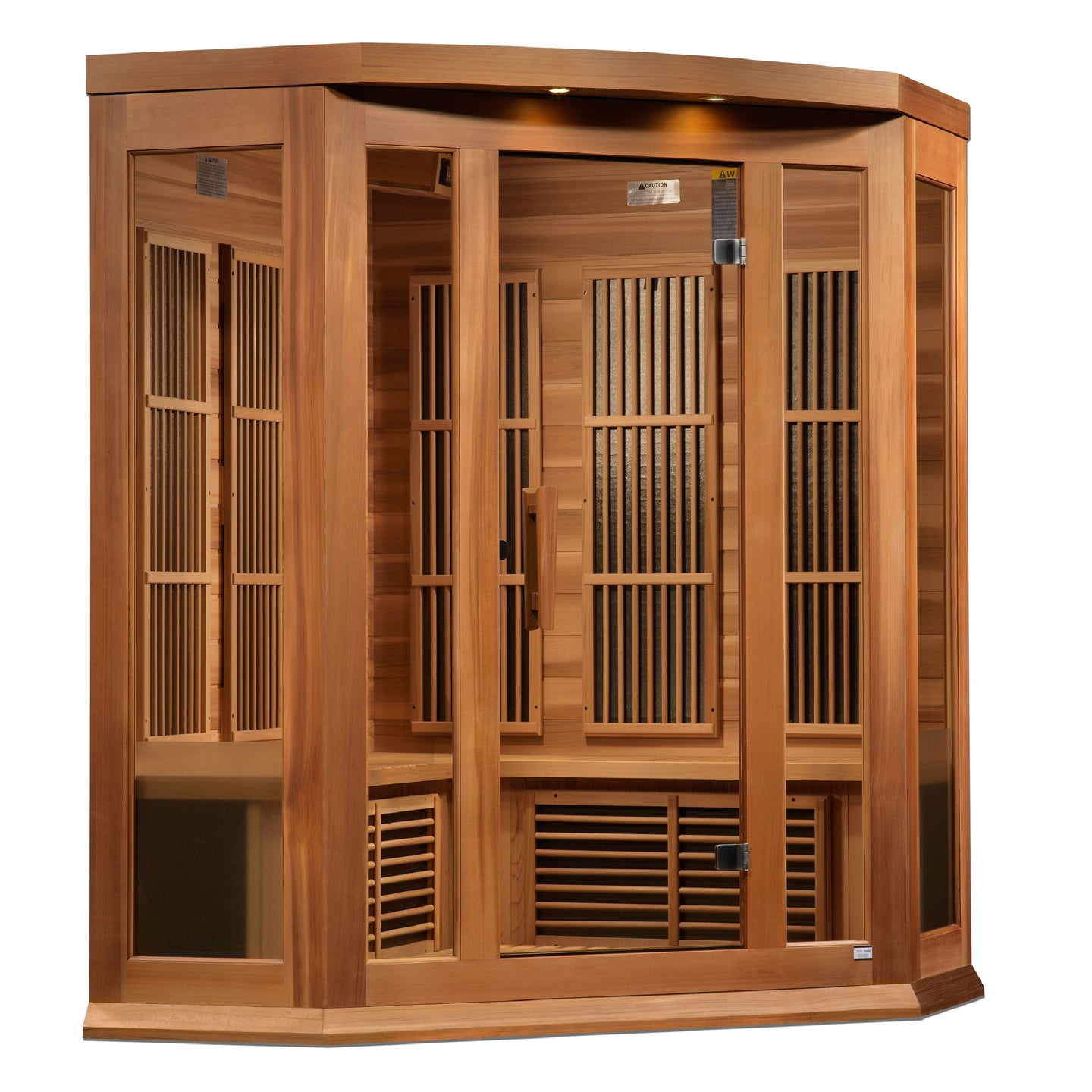 Dynamic Saunas Direct Maxxus "Avignon" 3 Person Corner Near Zero EMF FAR IR Sauna (MX-K356-01-ZF CED / MX-M356-01-ZF CED)